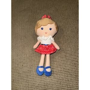 Baby Starters Girl Plush Doll Red Bandana Skirt Cowgirl Lovey